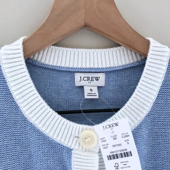 SOLD☀️NWT J.Crew Factory Short-sleeve Cardigan Sweater - Picture 6 of 7